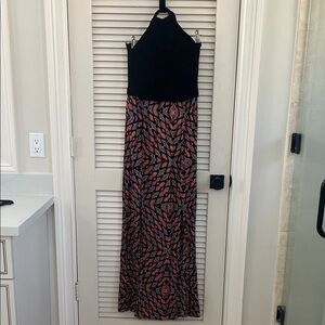 Knox Rose Black and Pink Maxi Dress